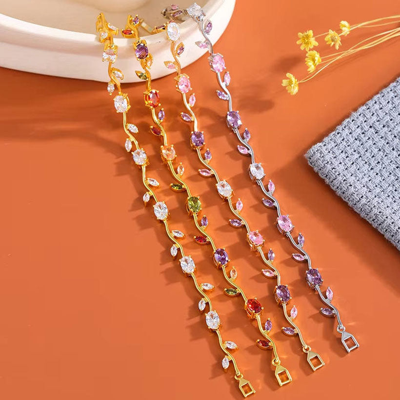 Elegant Tulip Crystal Bracelet