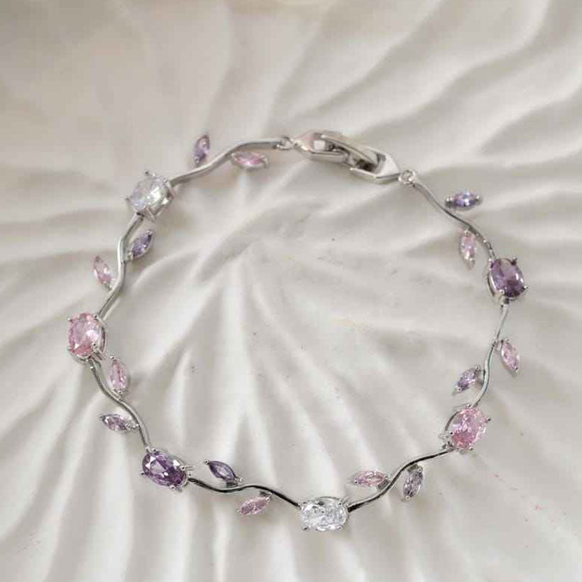 Elegant Tulip Crystal Bracelet