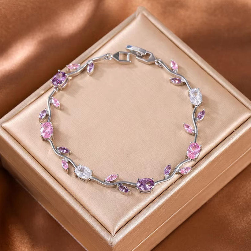 Elegant Tulip Crystal Bracelet
