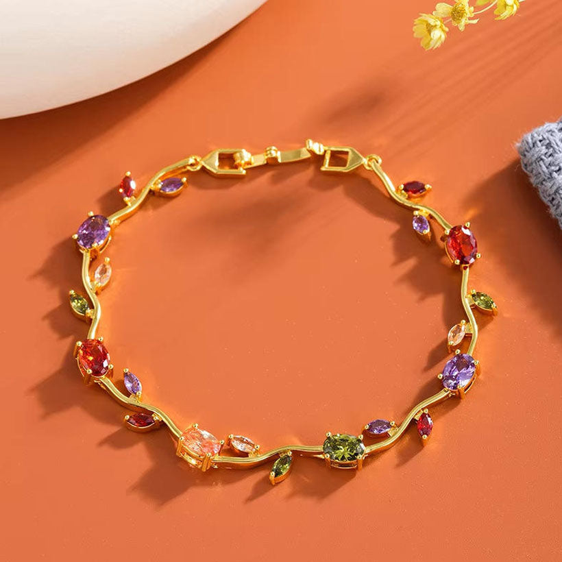 Elegant Tulip Crystal Bracelet