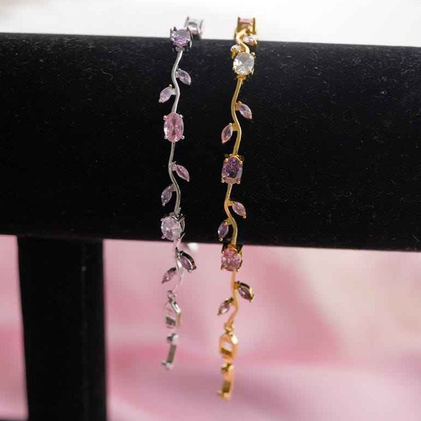 Elegant Tulip Crystal Bracelet