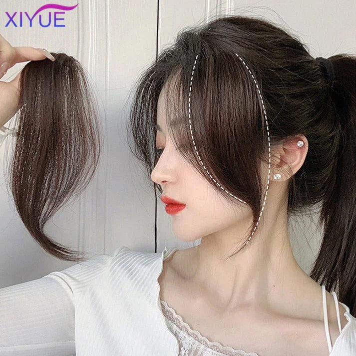 2-Clip-In Front Side Hair Bangs Extension