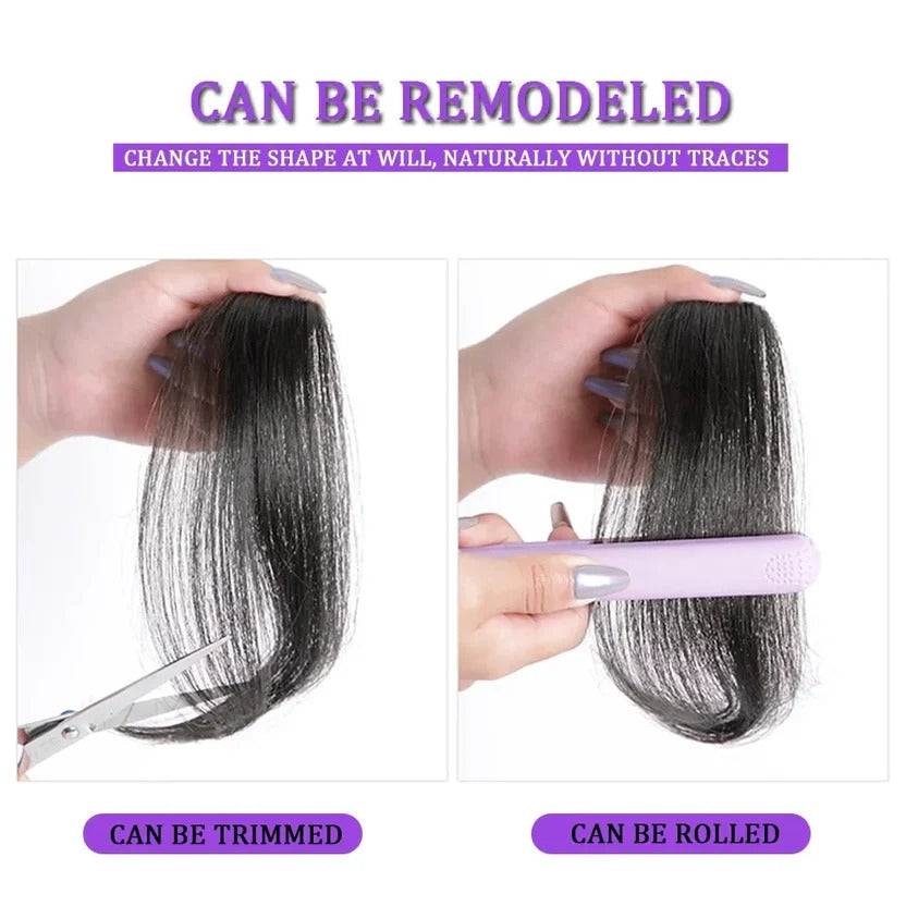 2-Clip-In Front Side Hair Bangs Extension