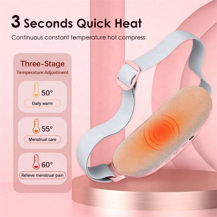 USB Rechargeable Smart Cramp Relief Heating Belt For Women
